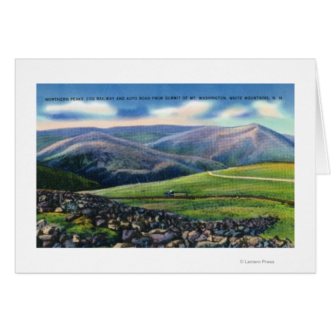 Uitzicht van de Top van Cog Rail, Noordelijke Piek (Voorkant Horizontaal)