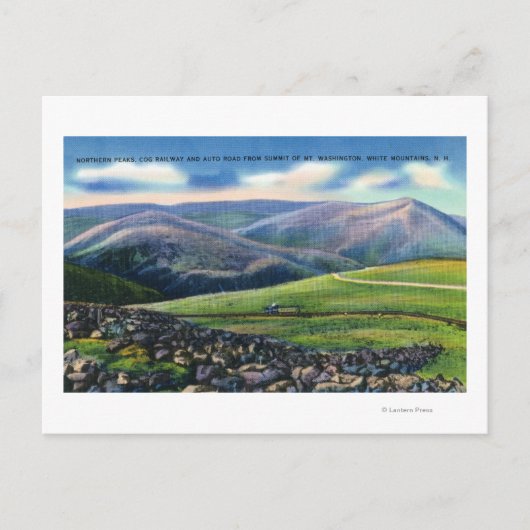 Uitzicht van de Top van Cog Rail, Noordelijke Piek Briefkaart (Voorkant)