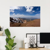 Uitzicht van de top van de piek van de pikes poster (Thuiskantoor)
