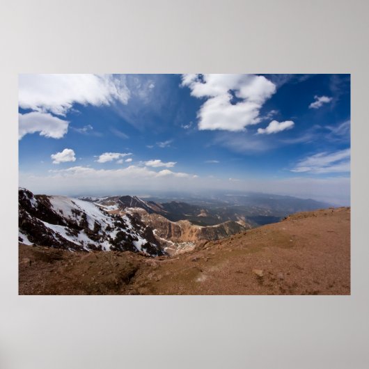 Uitzicht van de top van de piek van de pikes poster (Voorkant)