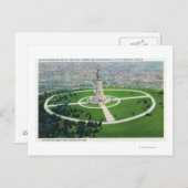 Uitzicht van de top van het Memorial Beacon van de Briefkaart (Voorkant / Achterkant)