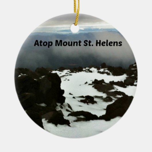 Uitzicht van de top van Mt. St. Helens Keramisch Ornament (Voorkant)