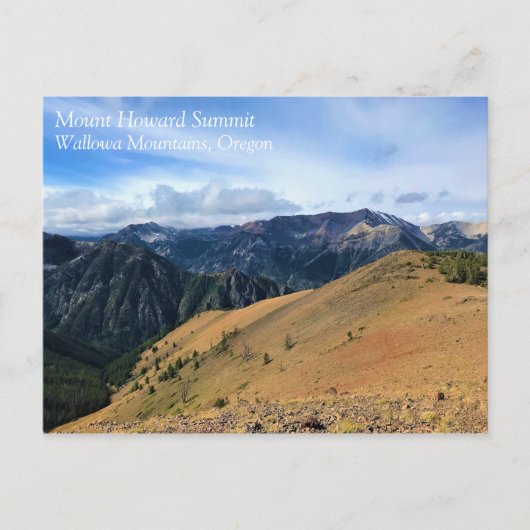 Uitzicht van de Topconferentie van Mount Howard, O Briefkaart (Voorkant)