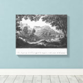 Uitzicht van de torrent, La Sanguese genoemd Canvas Afdruk (Insitu (Houten vloer))