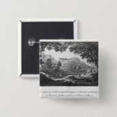 Uitzicht van de torrent, La Sanguese Vierkante Button 5,1 Cm (Voorkant /achterkant)