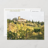 Uitzicht van de Toscane Chianti Vineyard Villa Briefkaart (Voorkant / Achterkant)