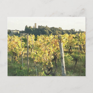 Uitzicht van de Toscane en de Chianti Vineyard Briefkaart
