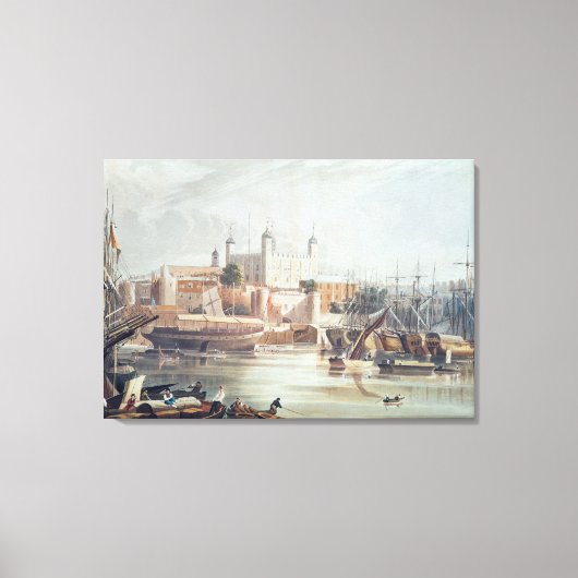 Uitzicht van de Tower of London Canvas Afdruk (Voorkant)