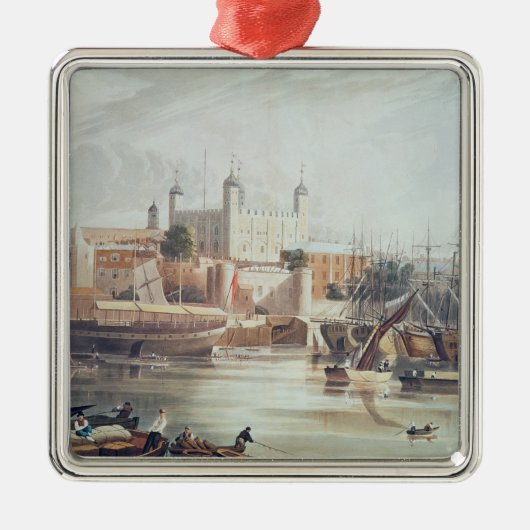 Uitzicht van de Tower of London Metalen Ornament (Voorkant)