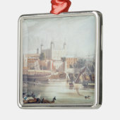 Uitzicht van de Tower of London Metalen Ornament (Links)