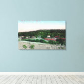 Uitzicht van de TownKnowles, CA Canvas Afdruk (Insitu (Houten vloer))