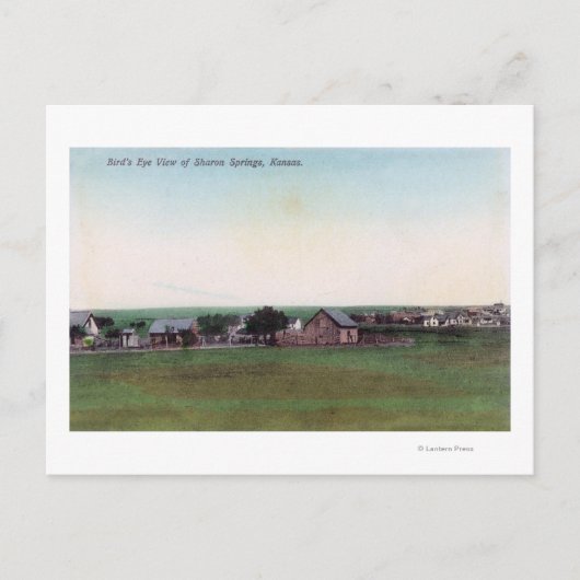 Uitzicht van de TownSharon Springs, KS Briefkaart (Voorkant)