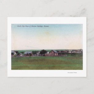Uitzicht van de TownSharon Springs, KS Briefkaart