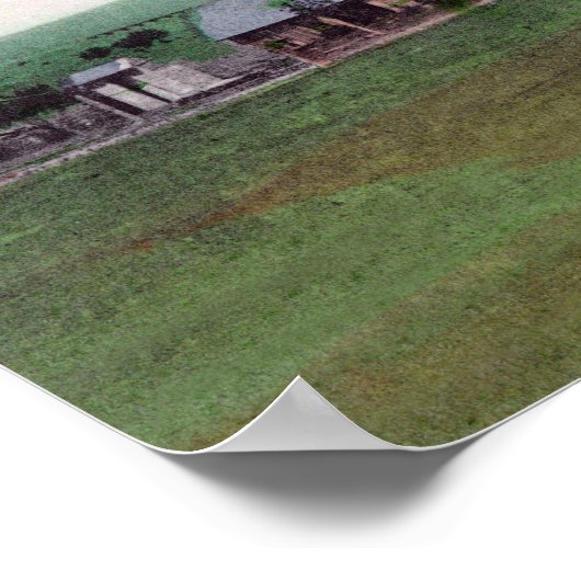 Uitzicht van de TownSharon Springs, KS Poster (Hoek)