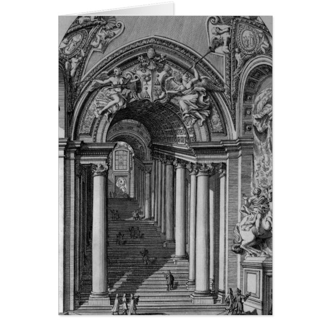 Uitzicht van de trap in de Scala Regia (Voorkant)