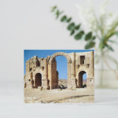 Uitzicht van de Triumphal Arch, ingebouwd c.129 AD Briefkaart (Staand voorkant)