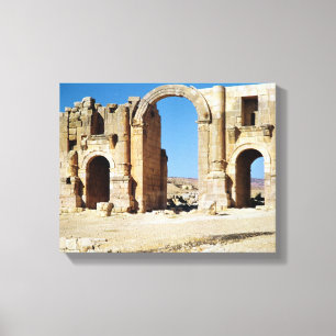 Uitzicht van de Triumphal Arch, ingebouwd c.129 AD Canvas Afdruk
