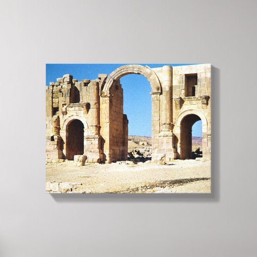 Uitzicht van de Triumphal Arch, ingebouwd c.129 AD Canvas Afdruk (Voorkant)
