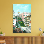 Uitzicht van de trolley canvas afdruk (Insitu (Woonkamer))