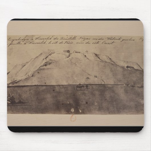 Uitzicht van de Troy-opgravingen uit het Westen Muismat (Voorkant)