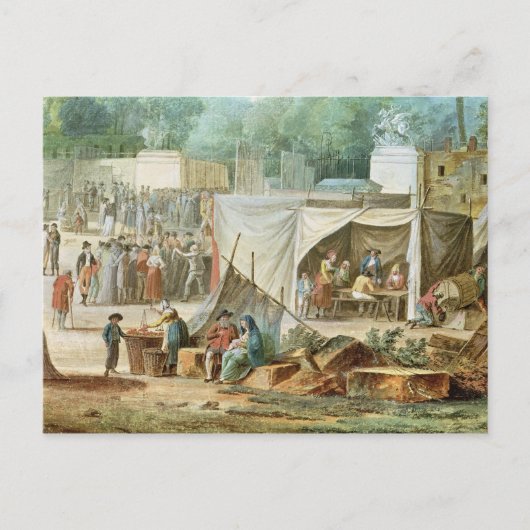 Uitzicht van de Tuileries Briefkaart (Voorkant)