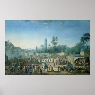 Uitzicht van de Tuileries Poster