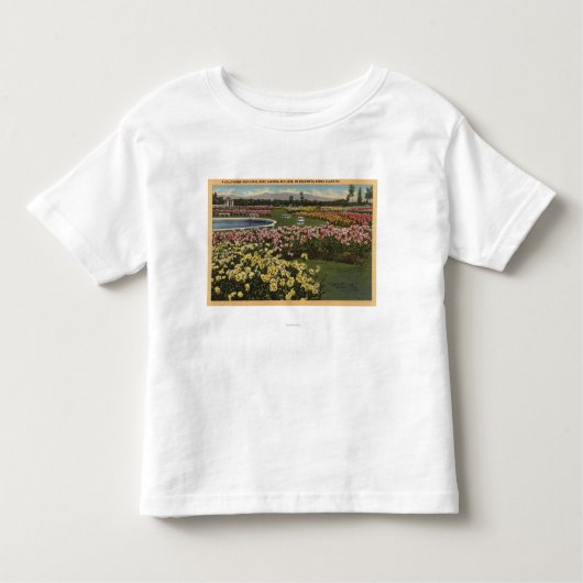 Uitzicht van de tuin van het gemeenteRoos Kinder Shirts (Voorkant)