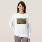 Uitzicht van de tuin van het gemeenteRoos T-shirt (Voorkant volledig)