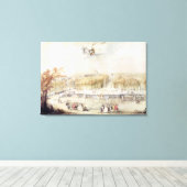Uitzicht van de tuinen en het Chateau van Versaill Canvas Afdruk (Insitu (Houten vloer))