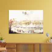 Uitzicht van de tuinen en het Chateau van Versaill Canvas Afdruk (Insitu (Woonkamer))