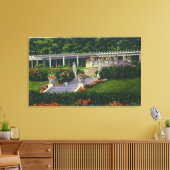 Uitzicht van de tuinen in Yaddo Canvas Afdruk (Insitu (Woonkamer))