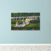 Uitzicht van de tuinen in Yaddo Canvas Afdruk (Insitu (Houten vloer))