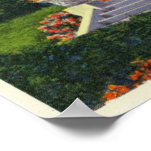 Uitzicht van de tuinen in Yaddo Poster (Hoek)