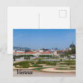 Uitzicht van de tuinen nabij het paleis Basse Belv Briefkaart (Voorkant / Achterkant)