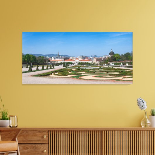 Uitzicht van de tuinen nabij het paleis Basse Belv Canvas Afdruk (Insitu (Woonkamer))