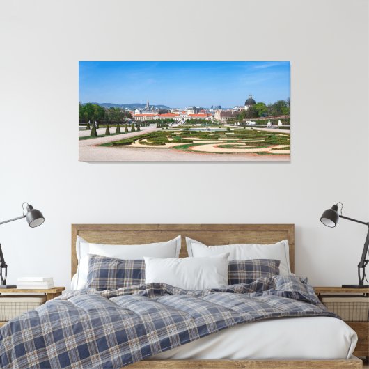 Uitzicht van de tuinen nabij het paleis Basse Belv Canvas Afdruk (Insitu (Slaapkamer))