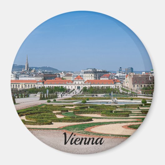 Uitzicht van de tuinen nabij het paleis Basse Belv Magneet (Voorkant)