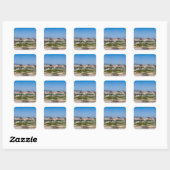Uitzicht van de tuinen nabij het paleis Basse Belv Vierkante Sticker (Vel)