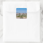 Uitzicht van de tuinen nabij het paleis Basse Belv Vierkante Sticker (Tas)