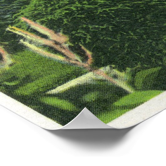 Uitzicht van de tuinen Tanglewood # 2 Poster (Hoek)