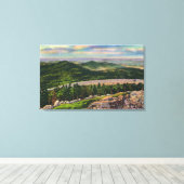 Uitzicht van de tweede hairpin Zet Memorial Hwy aa Canvas Afdruk (Insitu (Houten vloer))