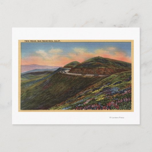 Uitzicht van de Twin Peaks & Highway Briefkaart (Voorkant)