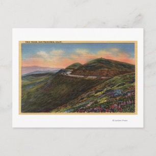 Uitzicht van de Twin Peaks & Highway Briefkaart