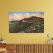 Uitzicht van de Twin Peaks & Highway Canvas Afdruk (Insitu (Woonkamer))