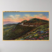 Uitzicht van de Twin Peaks & Highway Poster (Voorkant)