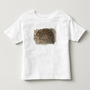 Uitzicht van de tympanum dat de Madonna afschilder Kinder Shirts