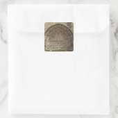 Uitzicht van de tympanum dat de Madonna afschilder Vierkante Sticker (Tas)