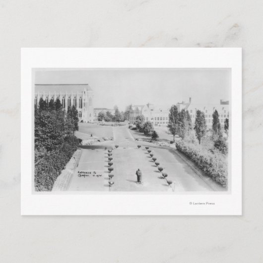 Uitzicht van de Universiteit van WA Campus Entranc Briefkaart (Voorkant)