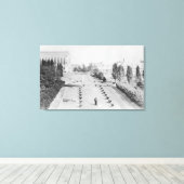 Uitzicht van de Universiteit van WA Campus Entranc Canvas Afdruk (Insitu (Houten vloer))