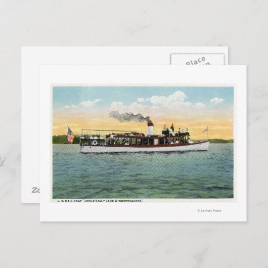 Uitzicht van de US Mail Boat oom Sam Briefkaart (Voorkant / Achterkant)